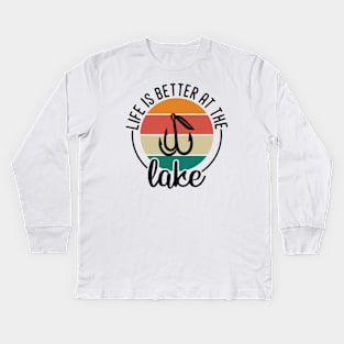 Life Is Better at the Lake Kids Long Sleeve T-Shirt